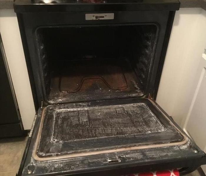 oven with burnt inside